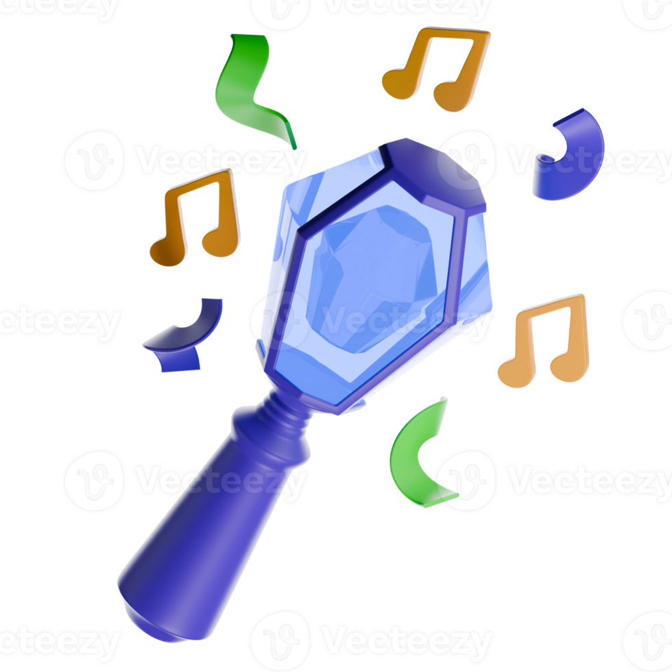 Lightstick K Pop Stick 3D Illustration png