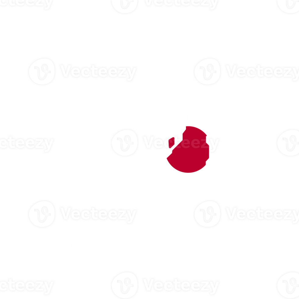 Japan map with flag.Japan map with flag texture isolated on transparent background png