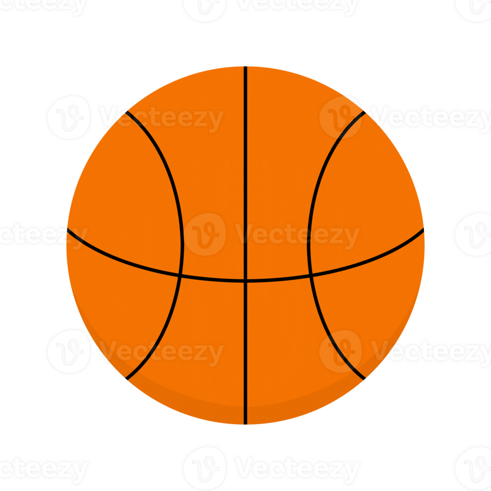 Basketball Illustration Icon Isolated on Transparent Background png