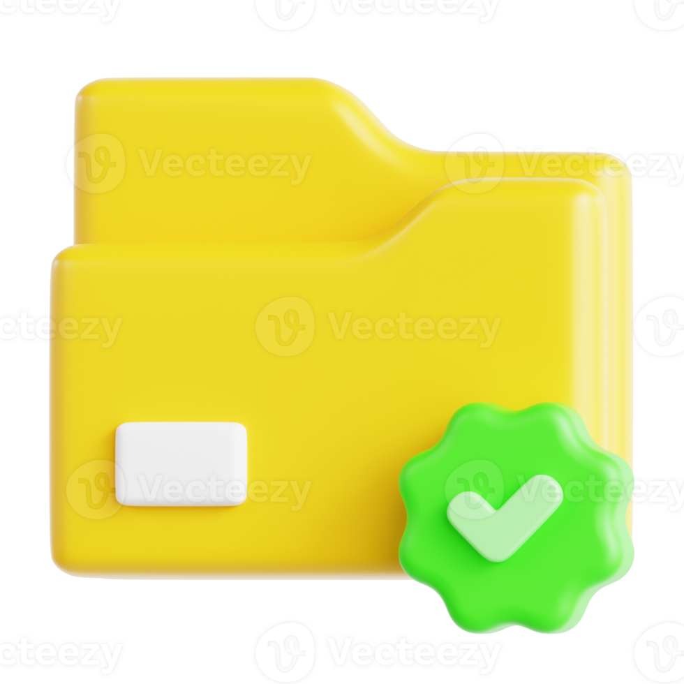 File Approve 3D Ilustration png