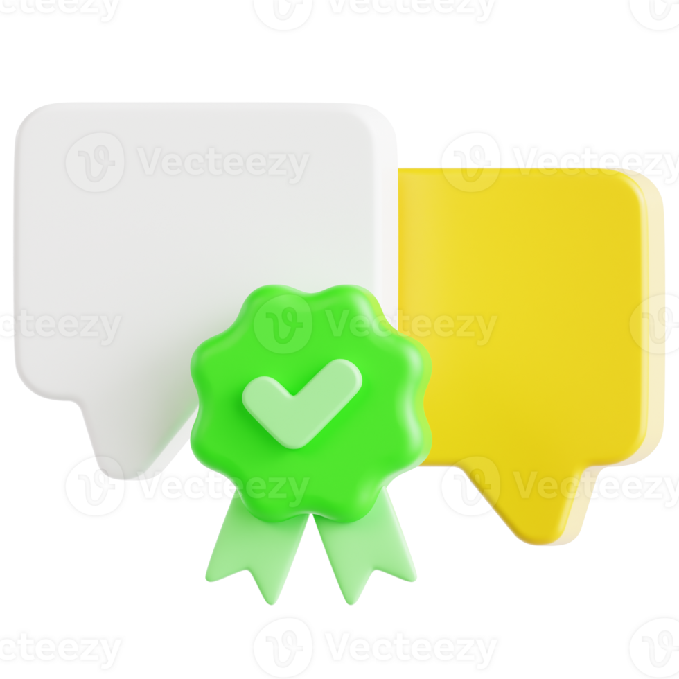 Chat Approve 3D Ilustration png