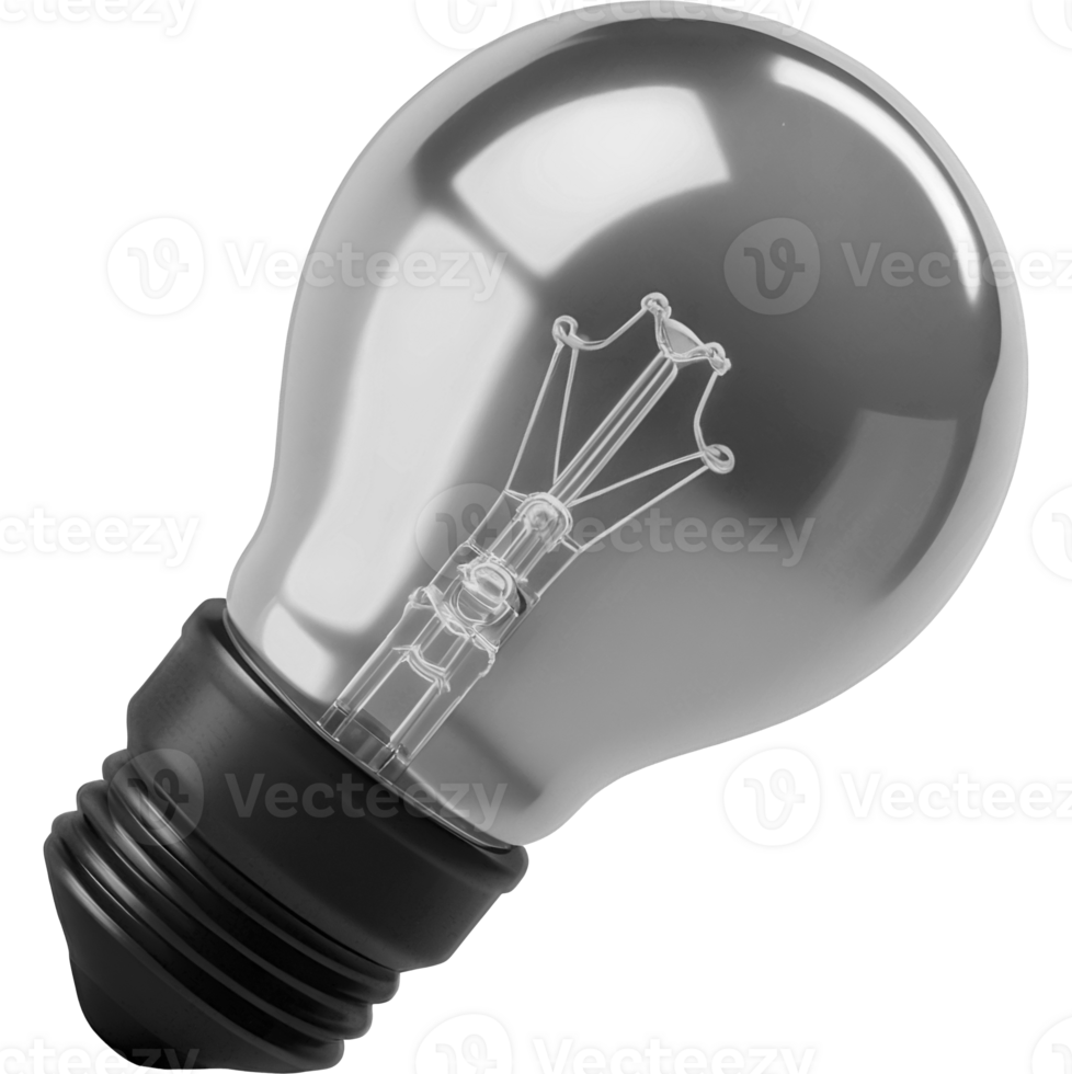 a light bulb on a transparent png