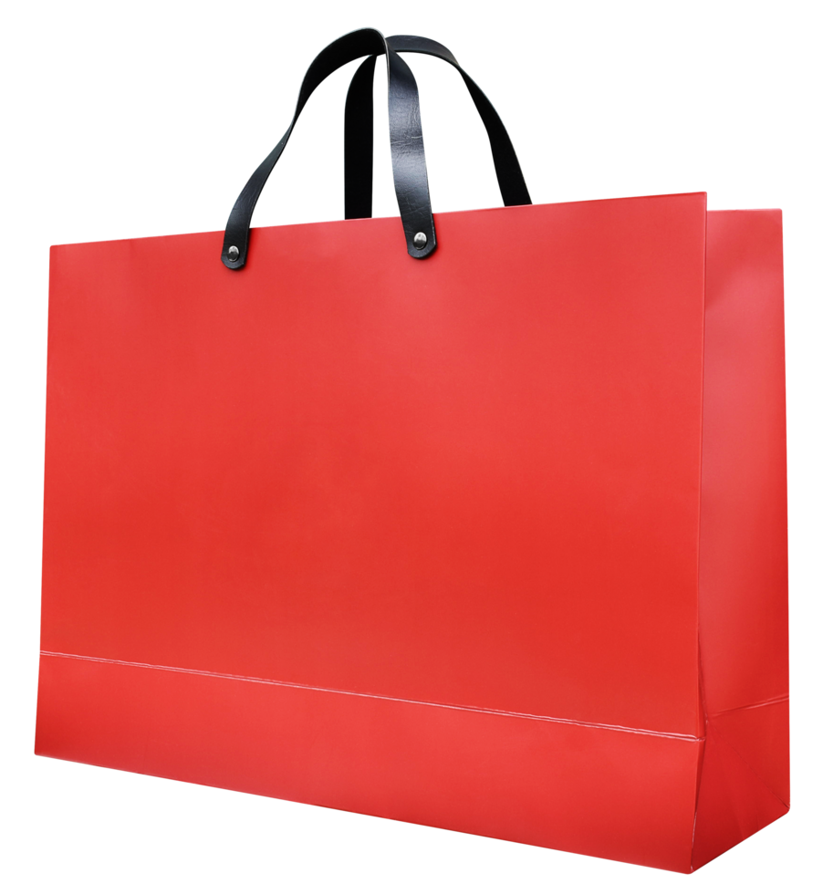 Red paper bag png