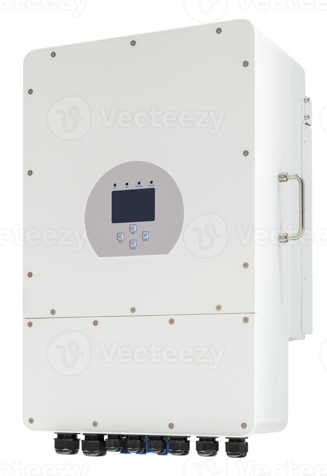White vertical inverter for solar cell system png