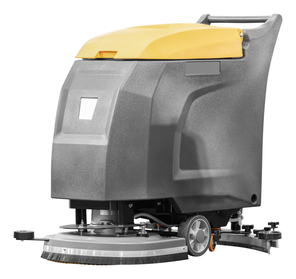 Yellow robotic sweeper floor png