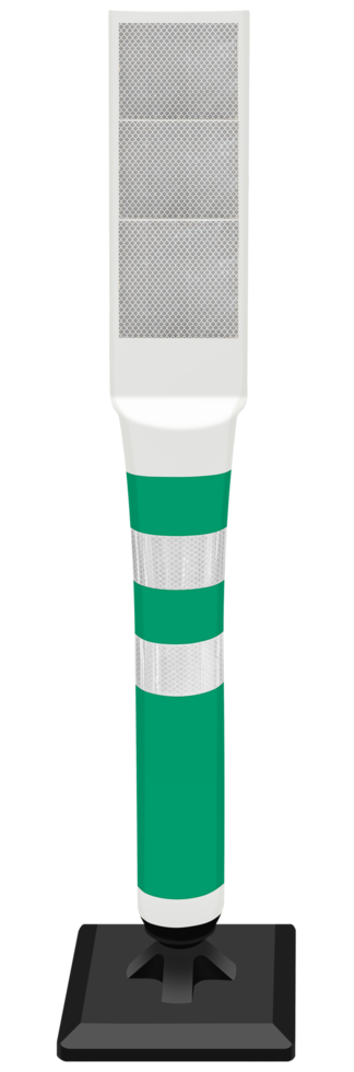 Green traffic lane pole png