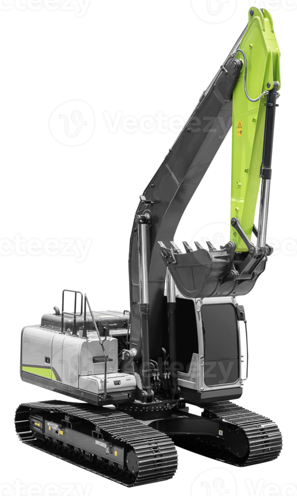 Large green excavator png