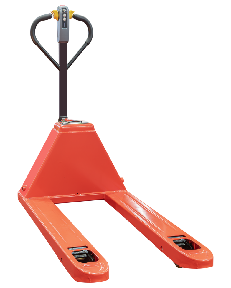 Front view orange pallet jack png