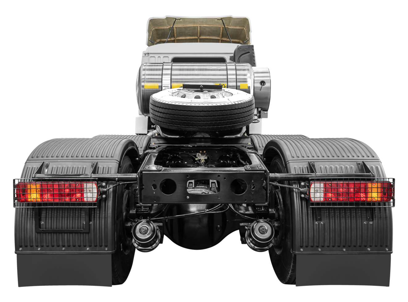 Back view white trailer png