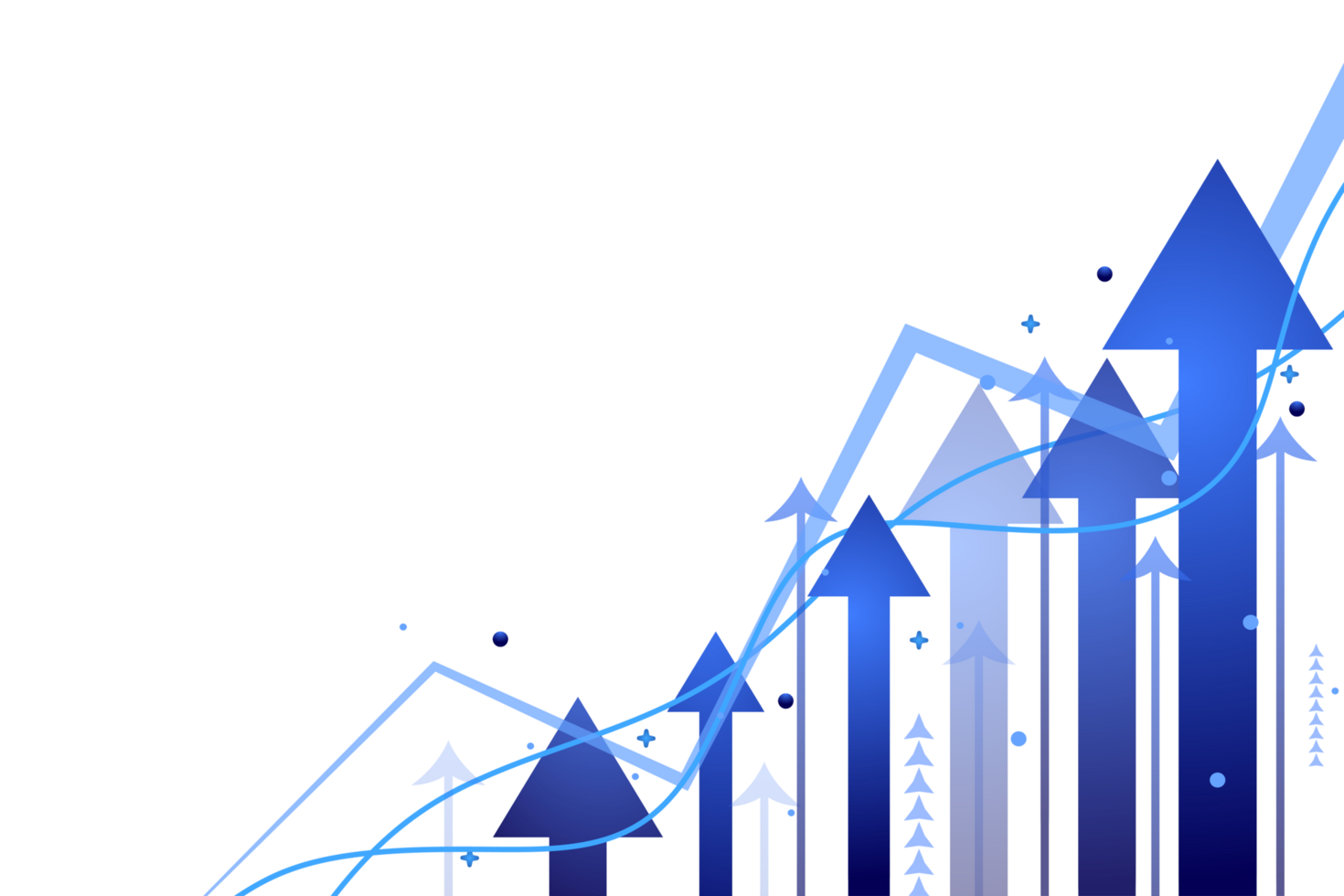 Stock market investment data and analysis finance graph. Business financial chart with moving up arrow graph. png