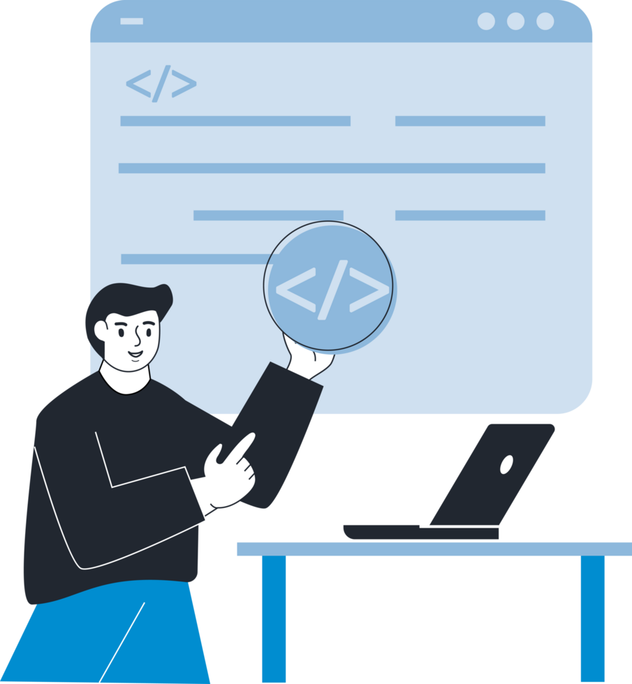 Coding website landing page png