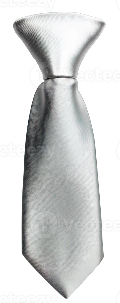 White long necktie isolated on transparent background, png