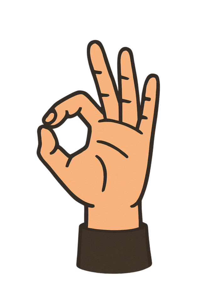Ok Hand Pose png