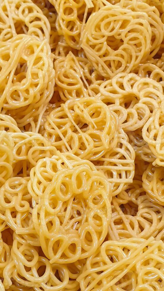 Close-up View of Intricate, Circular Indonesian Crackers called Kerupuk or Krupuk photo