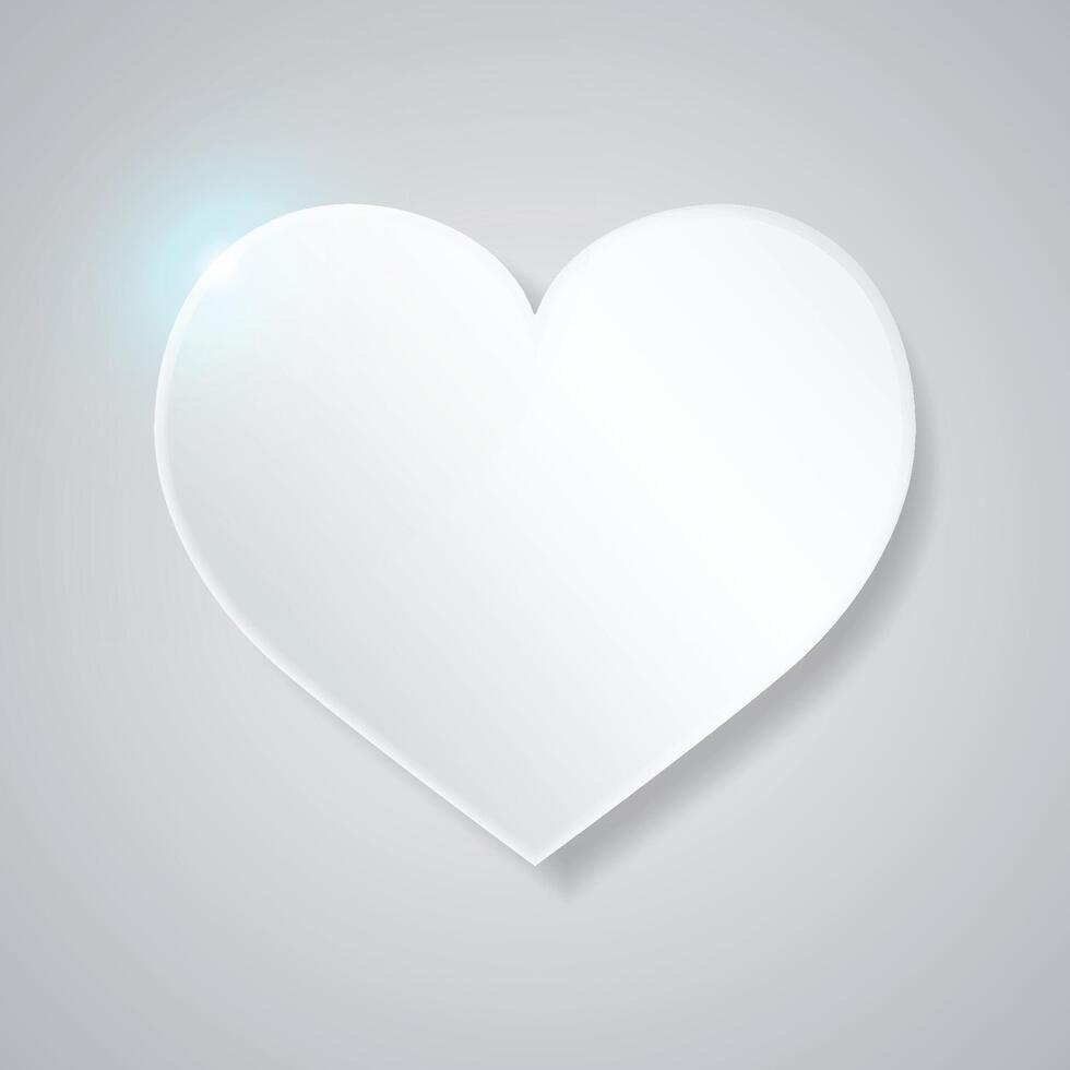 White banner design. Love sign. Heart symbol. vector