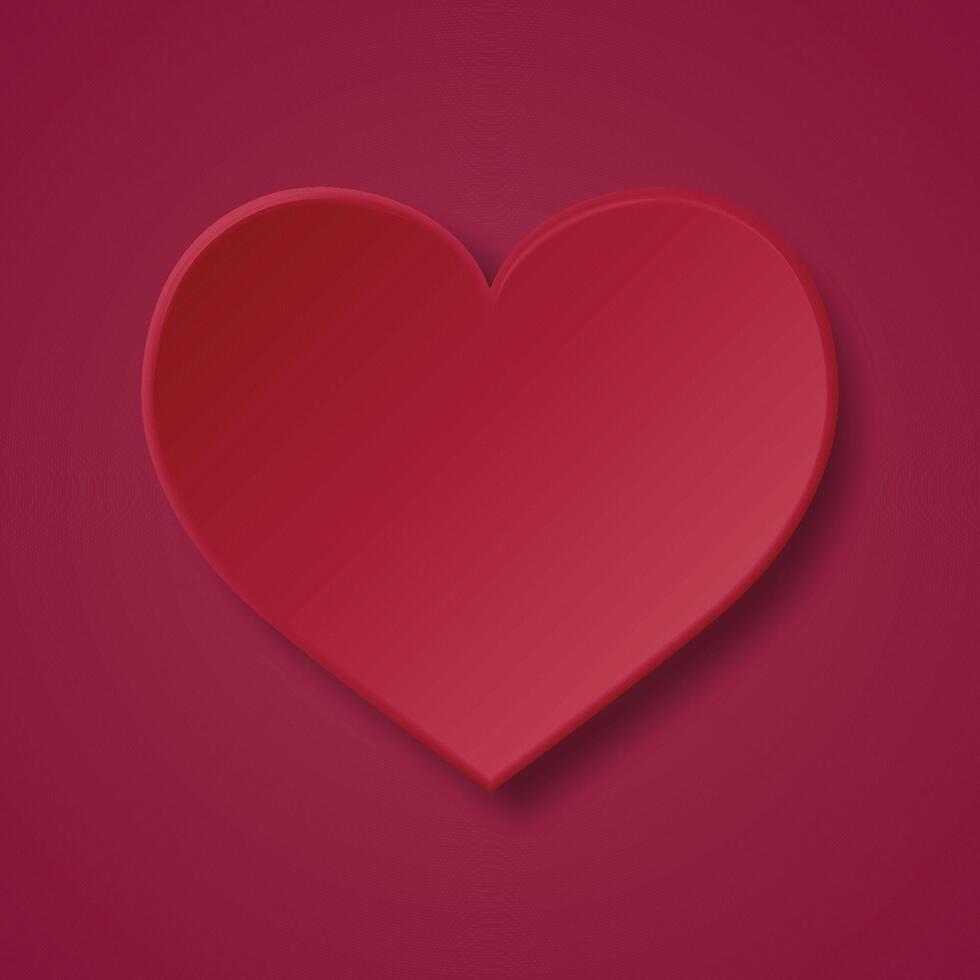 Minimalist red heart background. Love sign for valentine's event. Red heart stock. vector