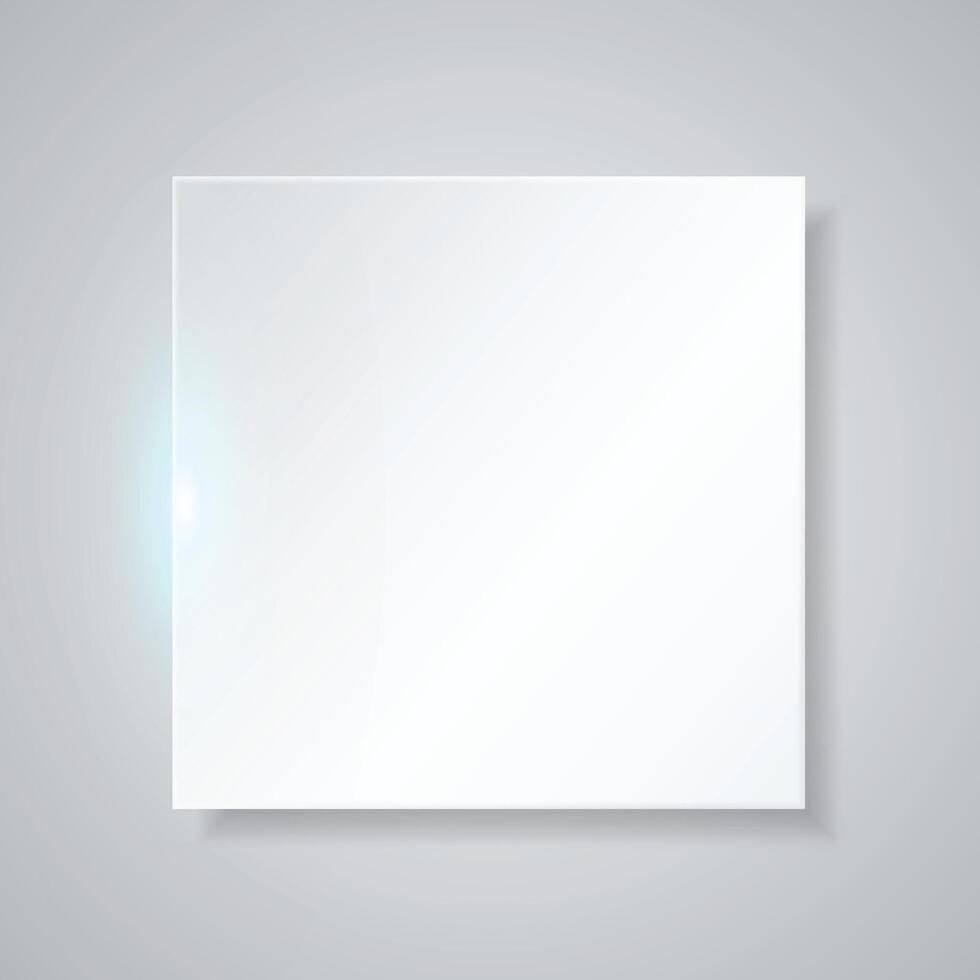 White banner design. Square banner with soft light. vector