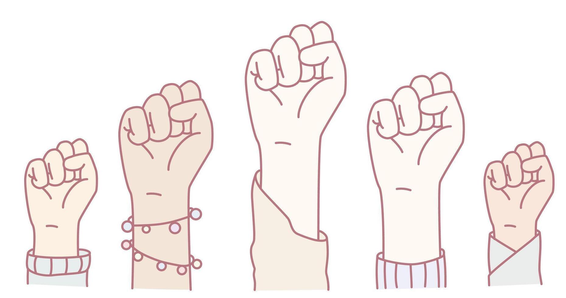 Diverse Empowerment An Inspiring Illustrated Representation of Community Unity and Activism vector