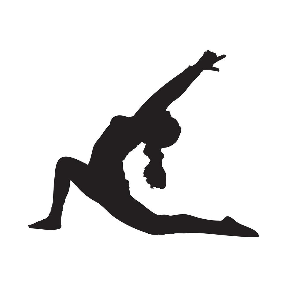 Silhouette of a male dancer in a dynamic showcasing a slim man vector