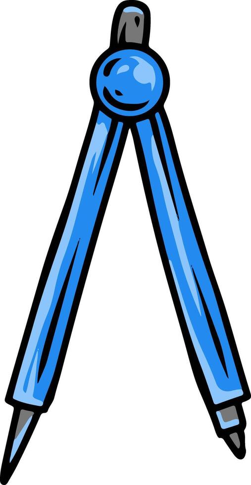 Blue Drawing Compass vector