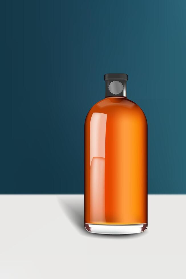 Bottle glass graphic for decoration vector