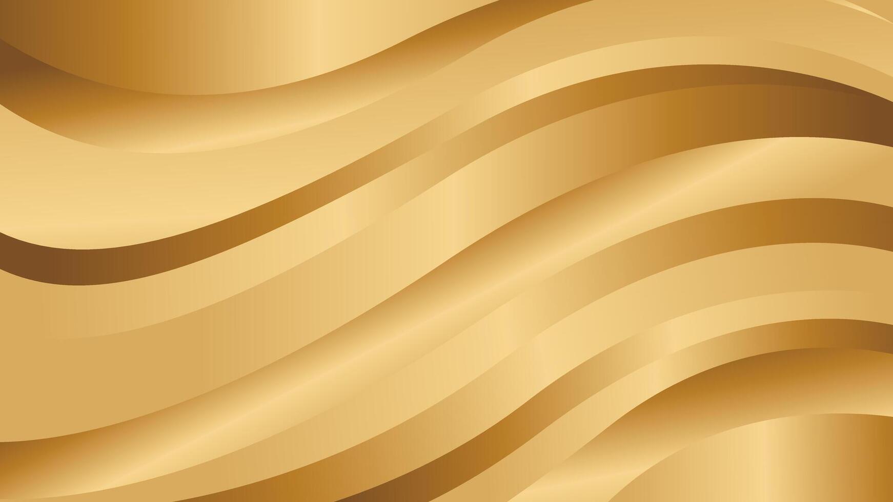 Elegant abstract golden metallic background with luxurious wave design. Suitable for templates, banners, covers, sales, business, events, awards, websites, landing pages, and more vector