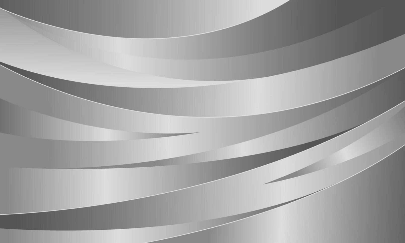 Elegant abstract silver metallic background with luxurious curved shapes vector