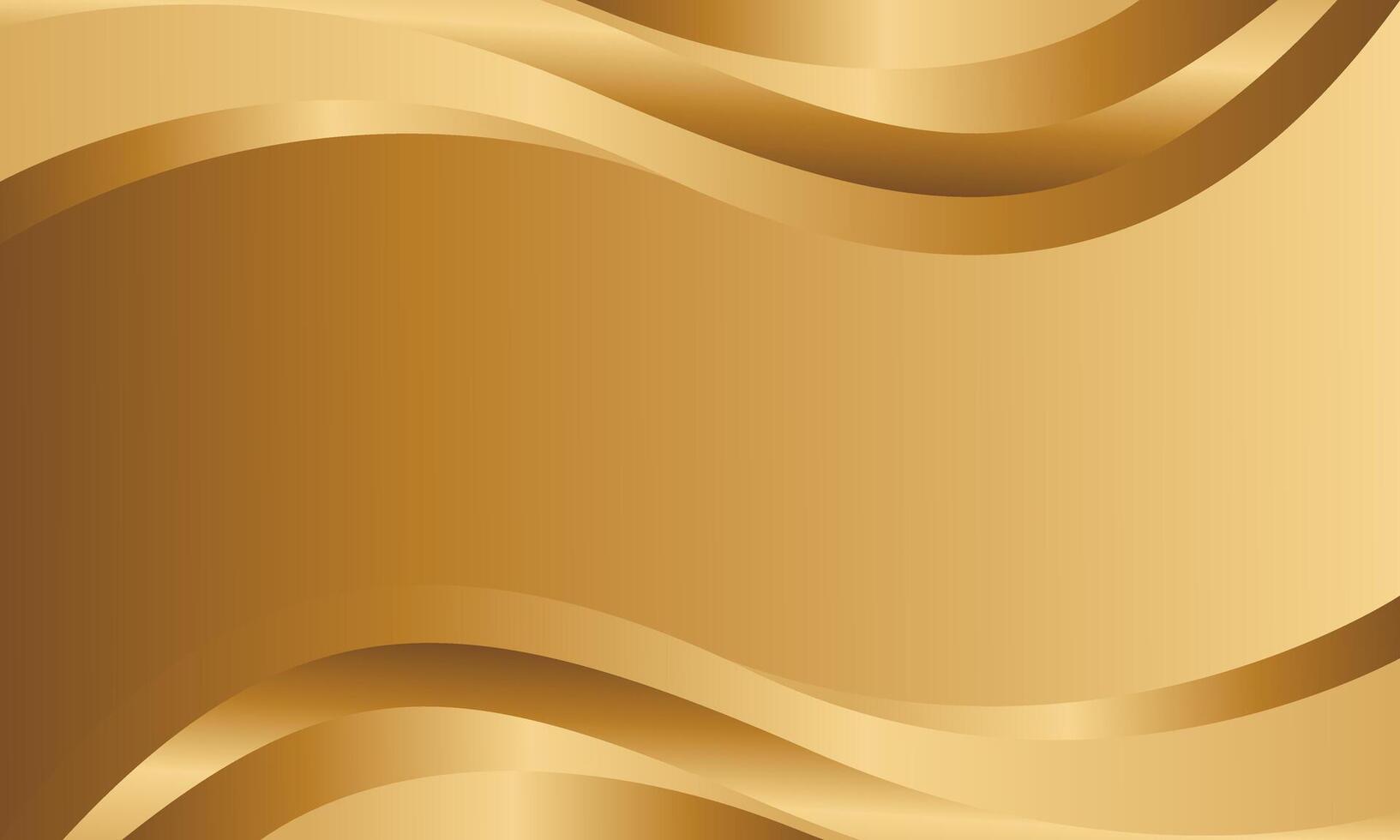 Luxury golden metallic curved background for premium design vector