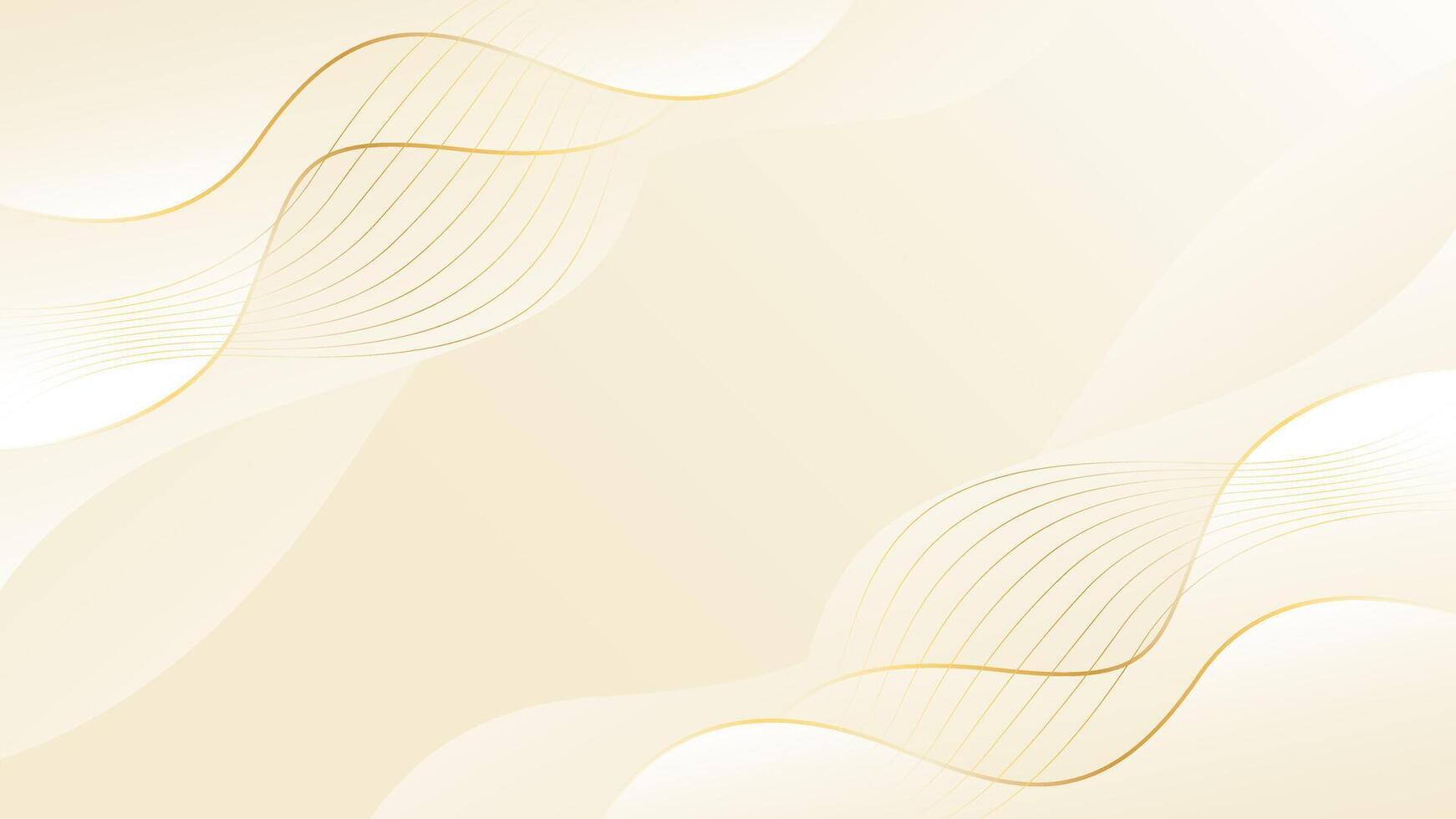 Abstract smooth beige luxury wave background, design vector
