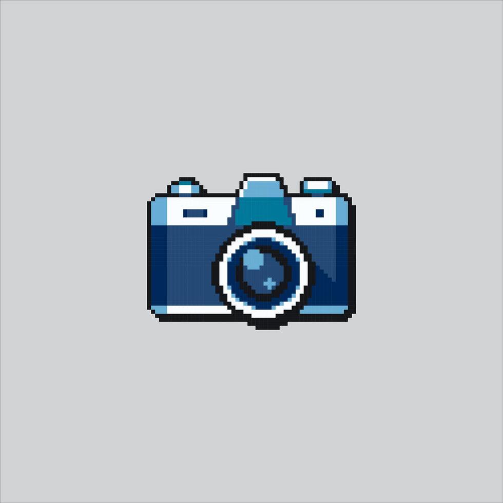 Pixel art illustration Photography Camera. Pixelated Camera . Photography Camera Equipment Icon pixelated for the pixel art game and icon for website and game. old school retro. vector