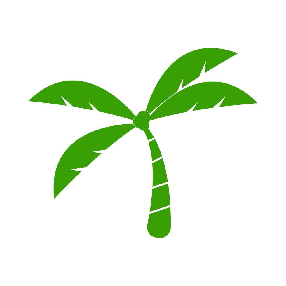 a green coconut tree vector