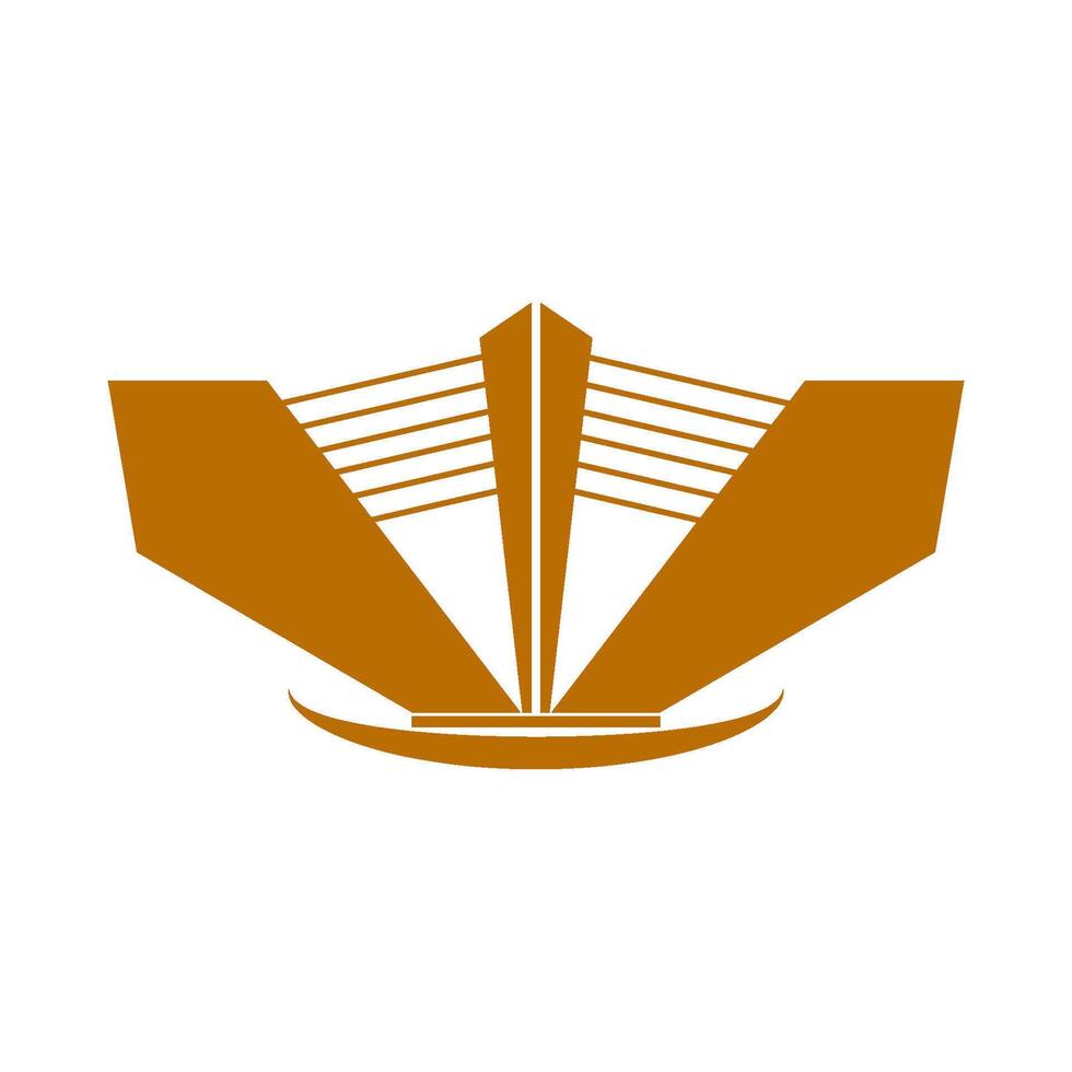 minimalist abstract design of tower crown vector