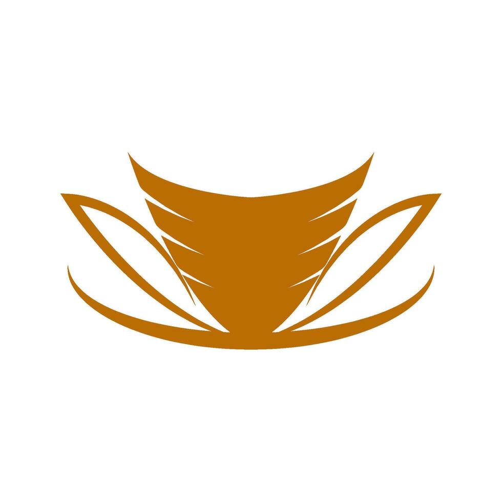 minimalist abstract coffee crown design vector