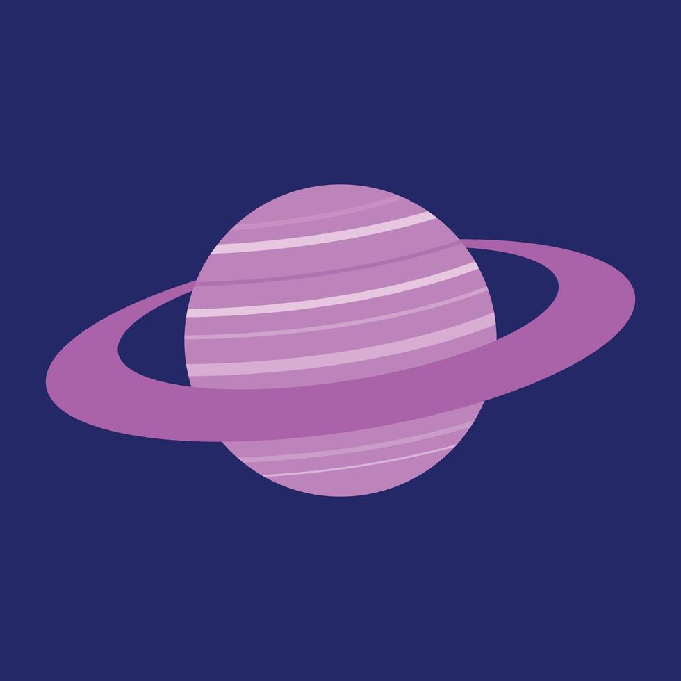 Planet. Celestial bodies. Solar System. isolated on dark blue background. vector