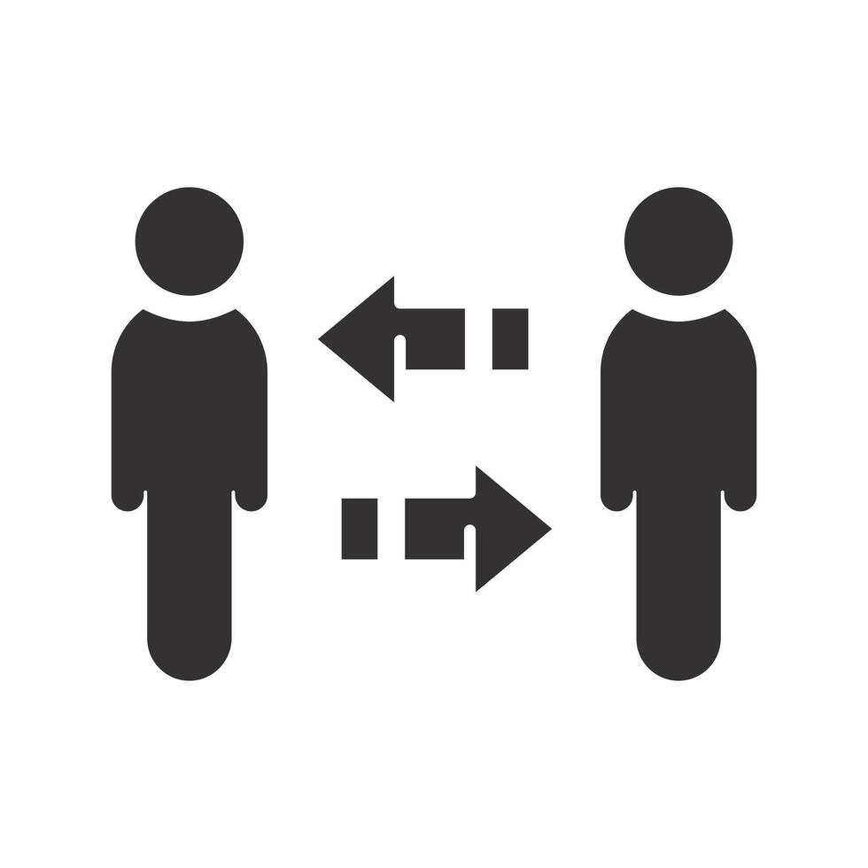 employee relationship, update staff icon, change social policy, flat illustration vector