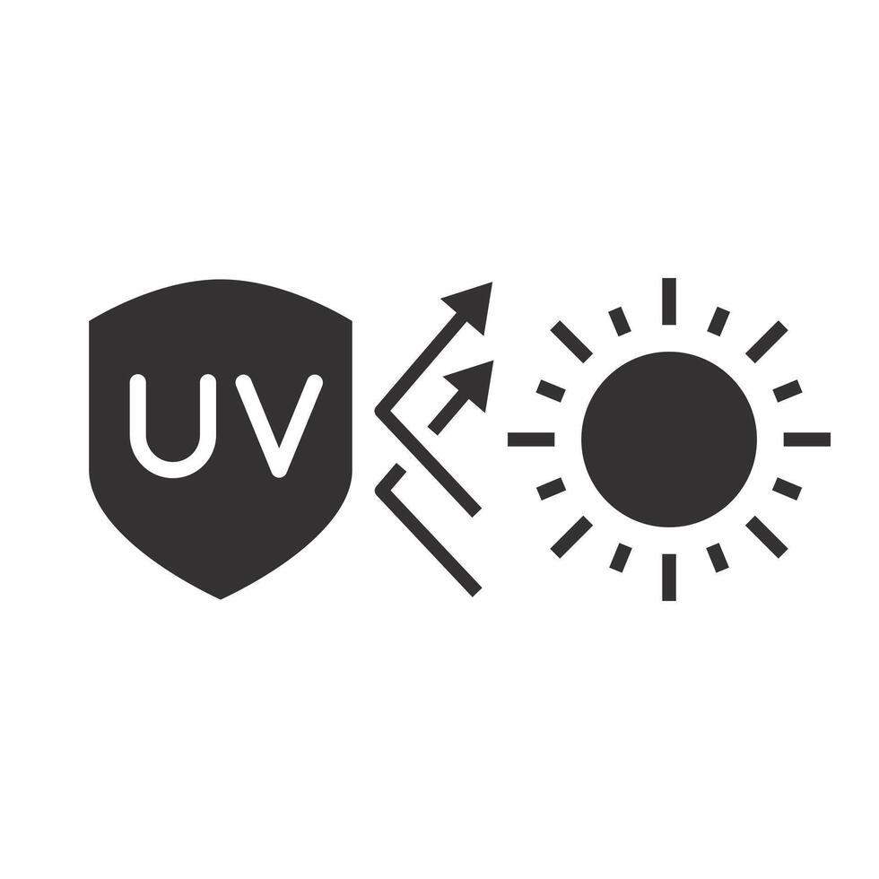 stop ultra violet and spf, uv protection icon, sun shield, flat illustration vector