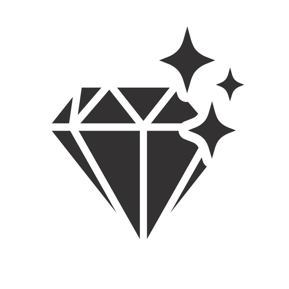 luxury crystal or brilliant, diamond gem icon, outline jewel, flat illustration vector