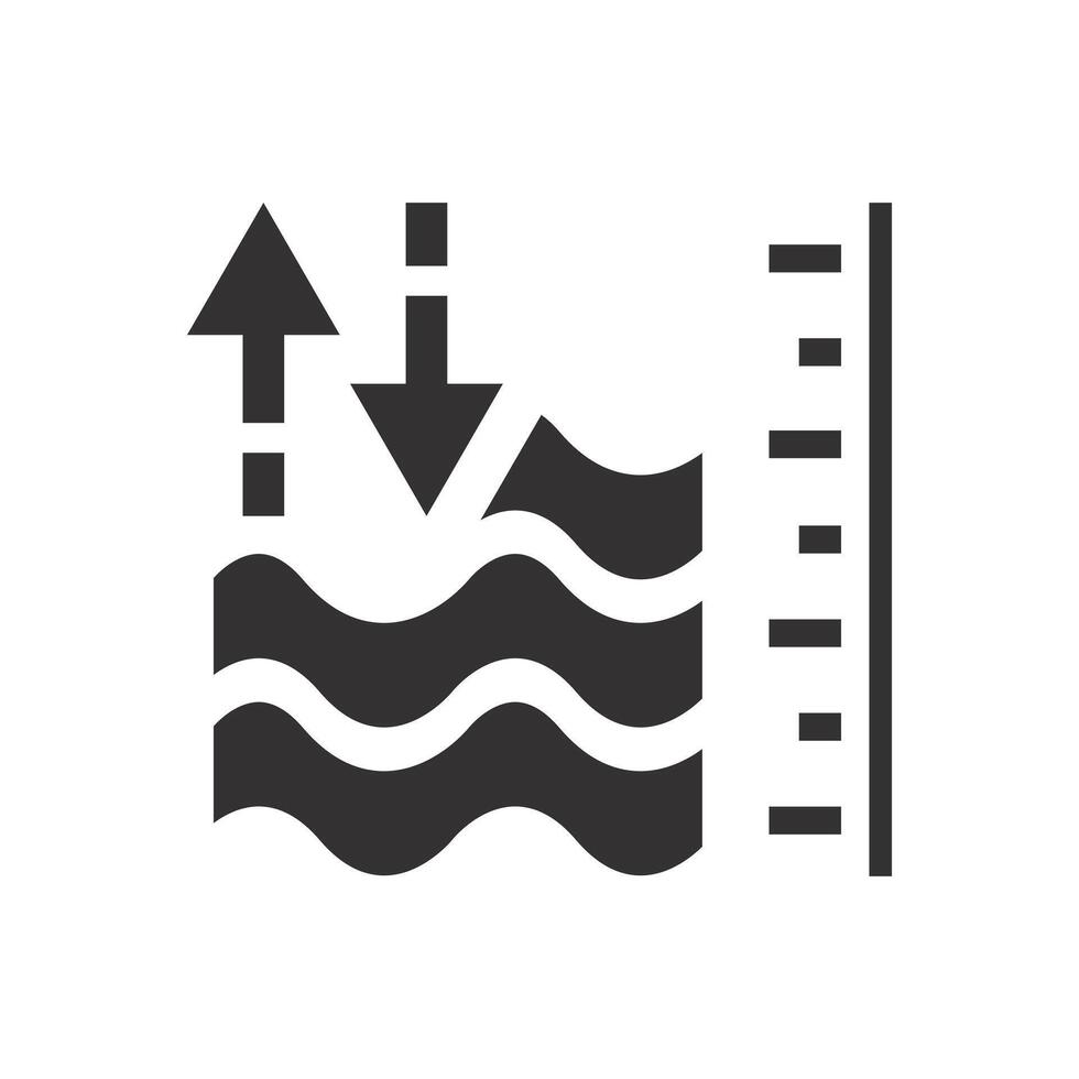 measurement volume, level water or liquid icon, flat illustration vector