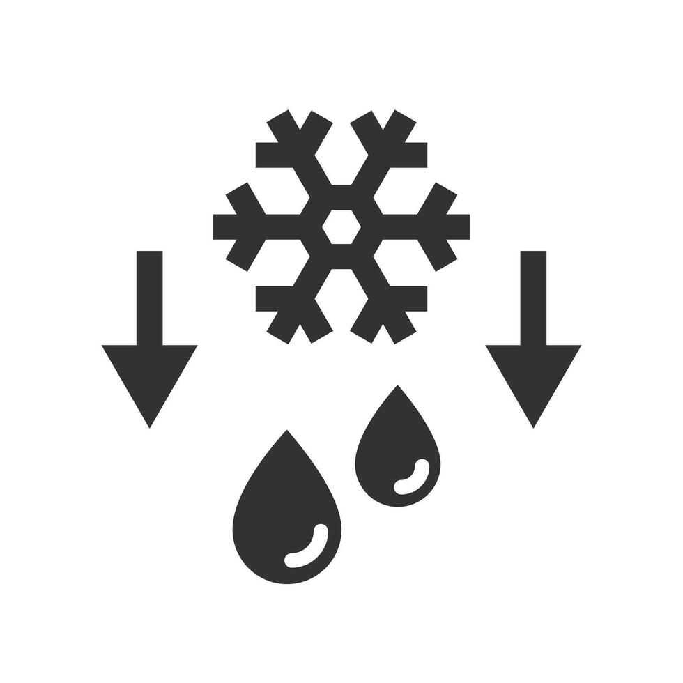 defrosting logo, automatic defrost icon, flat illustration vector