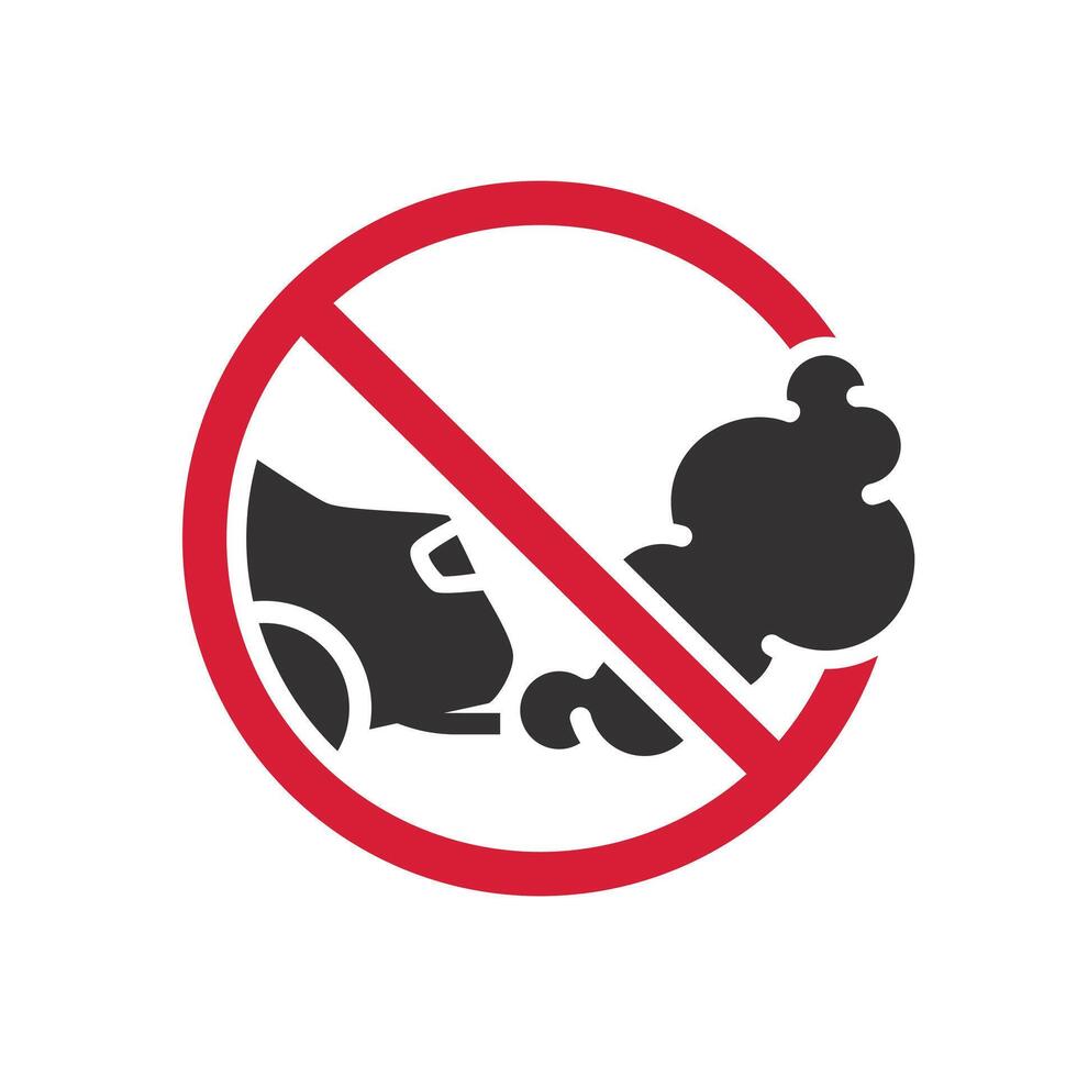 car exhaust, forbidden exhaust gases sign, stop pollution icon, warning road sign, flat illustration vector