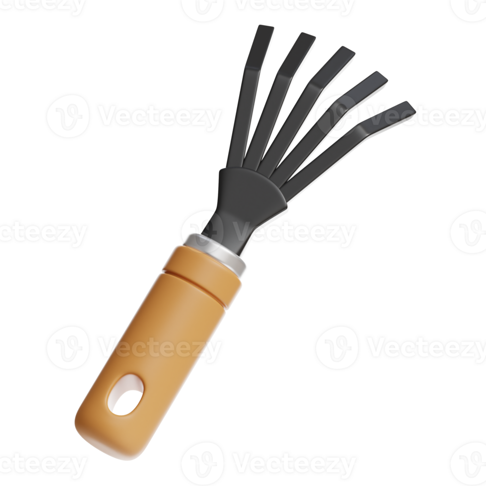 3d garden rake icon png