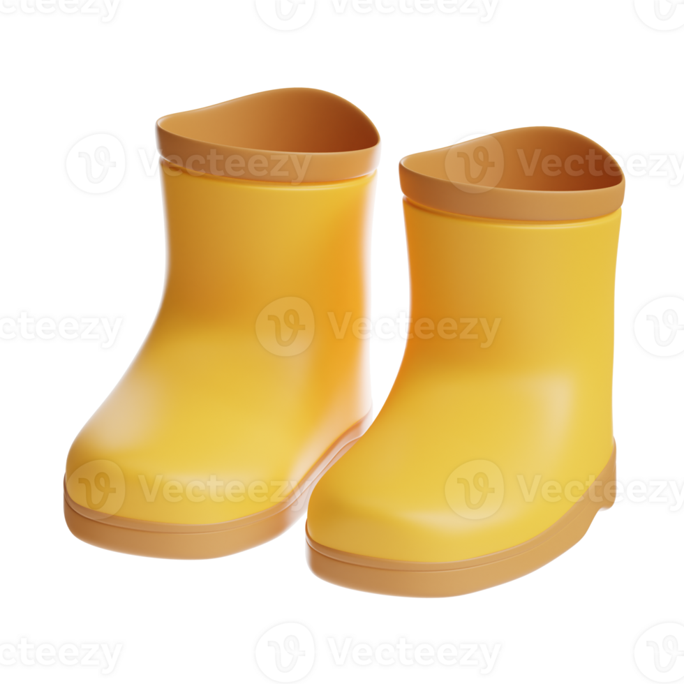 3d rubber boots gardening icon png