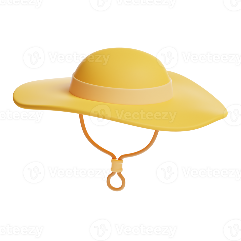 3d hat gardening icon png