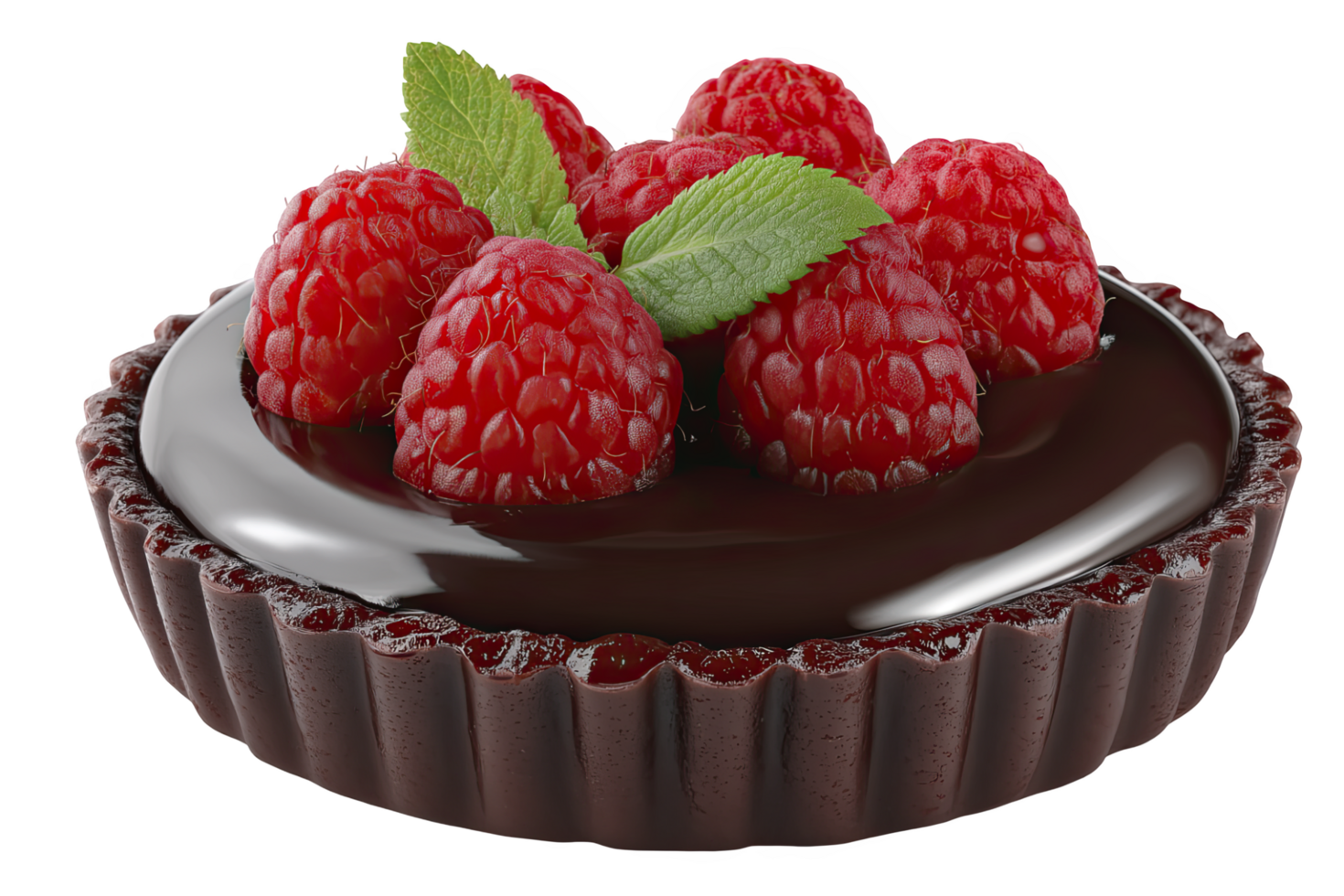 Decadent Chocolate Raspberry Tartlet png