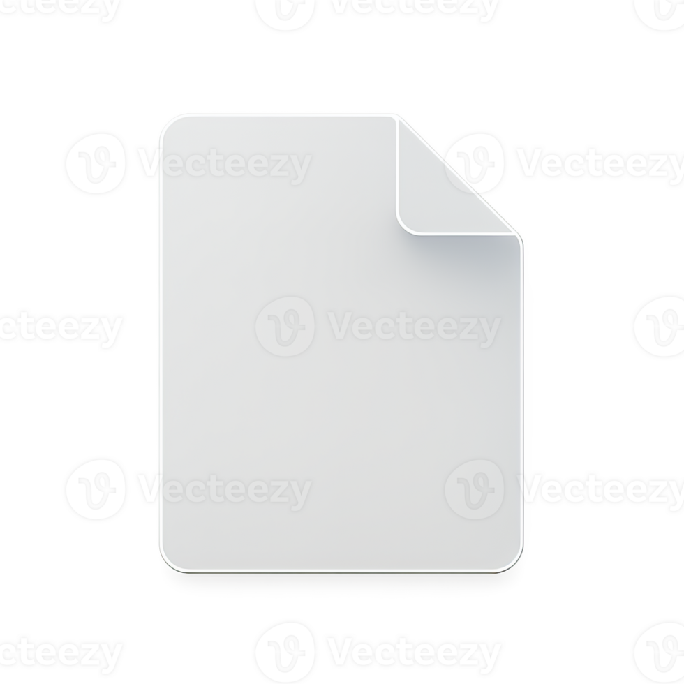 Minimalist Glassmorphic File or Document Icon png
