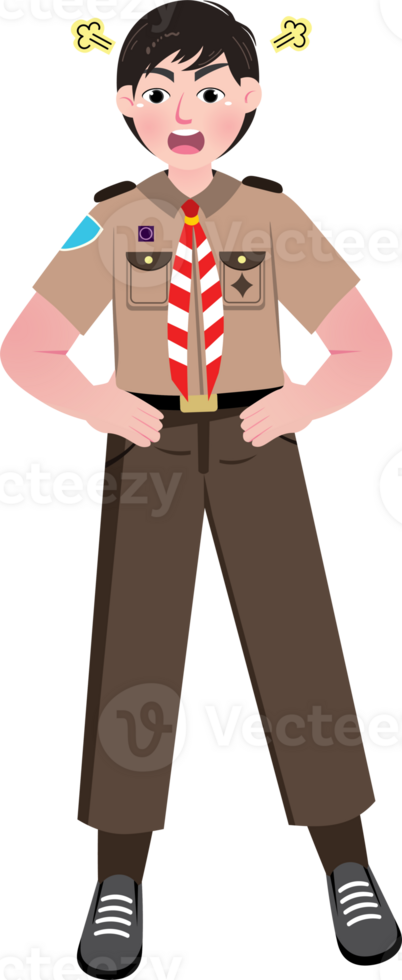 Scout Student Angry png