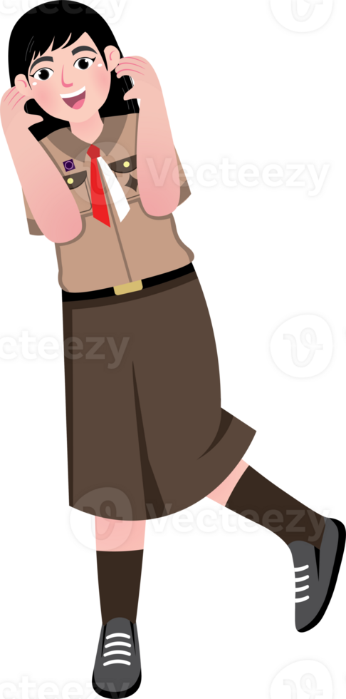 Scout Student with Love Hand png