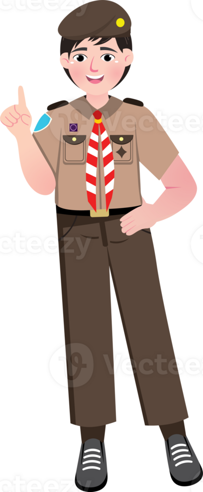Scout Boy Feeling Inspired During Learning png
