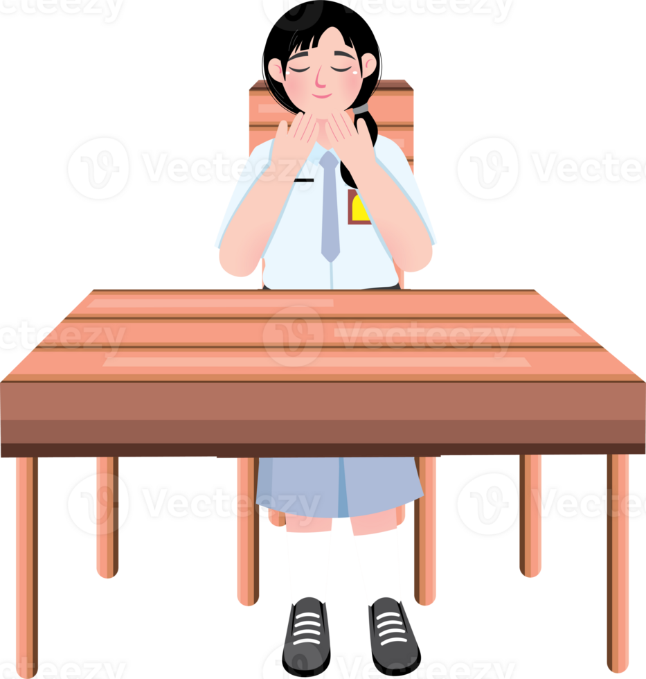 Praying, Senior High School Student png