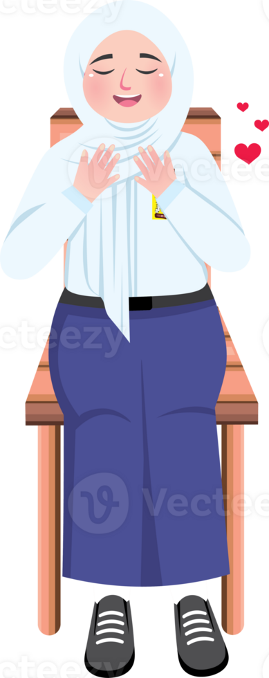 Junior High School Student Peaceful png